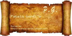 Patala Geréb névjegykártya